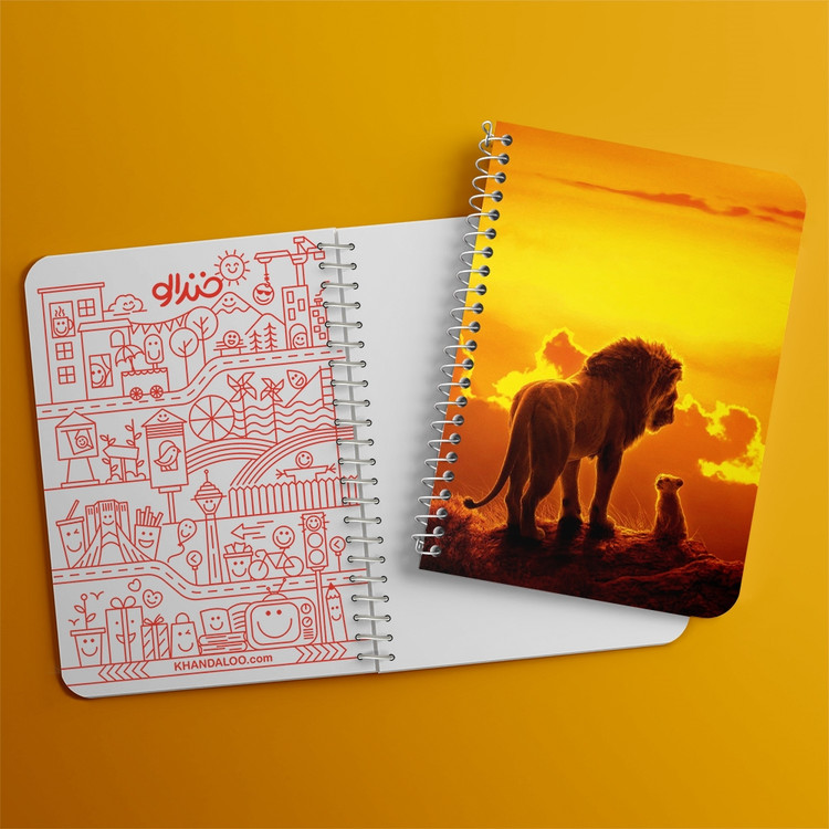 دفتر لیست خرید 50 برگ خندالو طرح شیرشاه Lion King کد 10706
