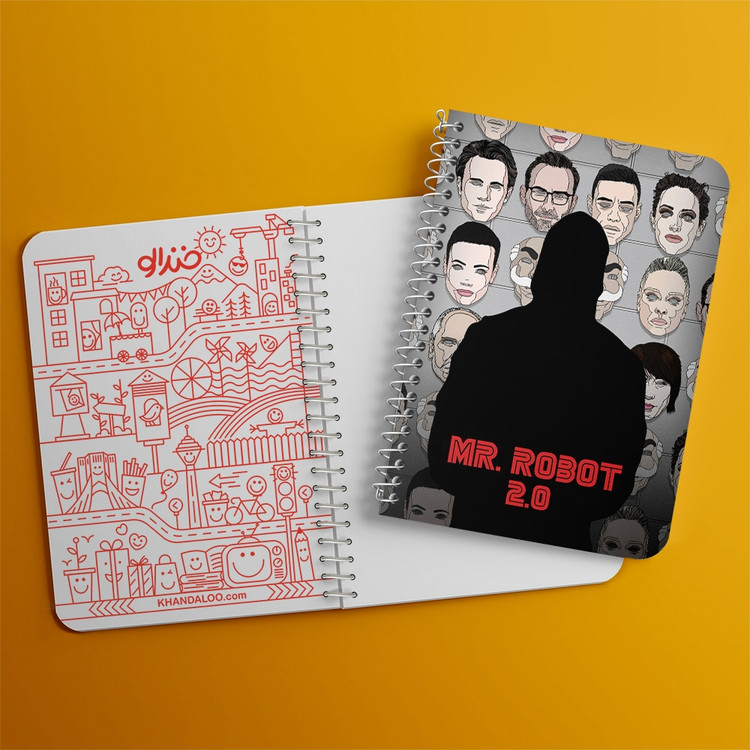 دفتر لیست خرید 50 برگ خندالو طرح سریال آقای ربات Mr.Robot کد 10230