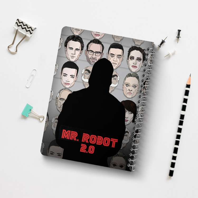 دفتر لیست خرید 50 برگ خندالو طرح سریال آقای ربات Mr.Robot کد 10230