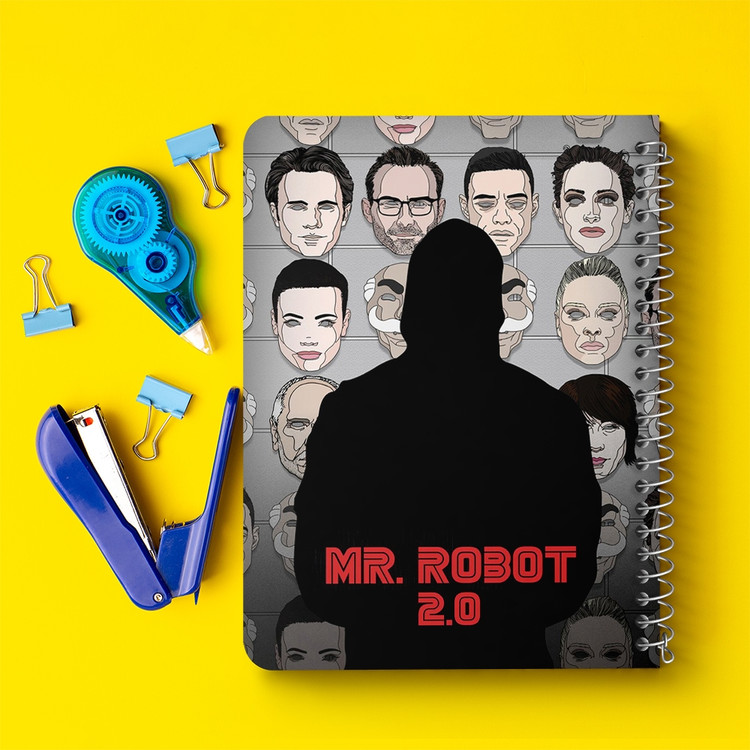 دفتر لیست خرید 50 برگ خندالو طرح سریال آقای ربات Mr.Robot کد 10230