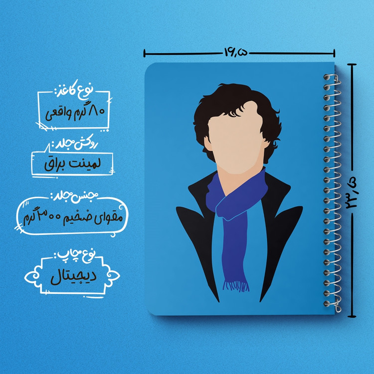 دفتر لیست خرید 50 برگ خندالو طرح شرلوک هولمز Sherlock Holmes کد 10157