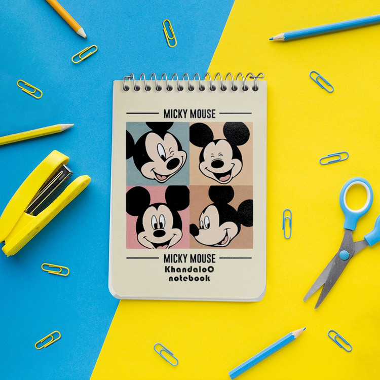 دفتر یادداشت 50 برگ خندالو طرح میکی موس (Mickey mouse) کد N9463