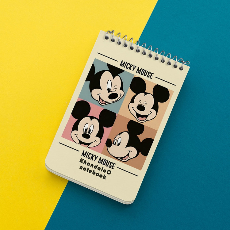 دفتر یادداشت 50 برگ خندالو طرح میکی موس (Mickey mouse) کد N9463