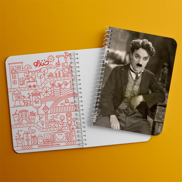 دفتر لیست خرید 50 برگ خندالو طرح چارلی چاپلین Charlie Chaplin کد 10051