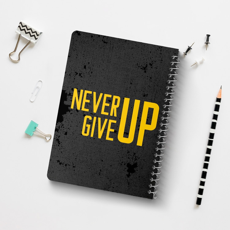 دفتر لیست خرید 50 برگ خندالو طرح Never Give Up کد 10040