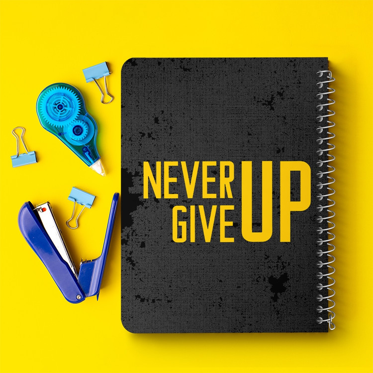 دفتر لیست خرید 50 برگ خندالو طرح Never Give Up کد 10040
