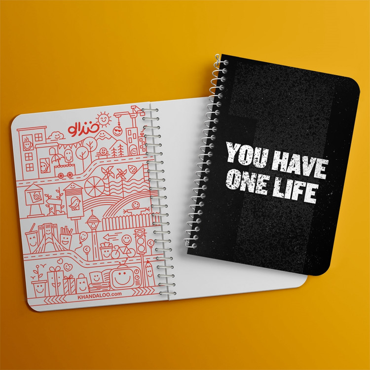 دفتر لیست خرید 50 برگ خندالو طرح You Have One Life کد 10039