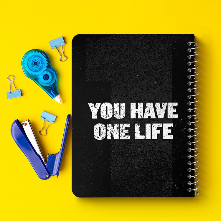 دفتر لیست خرید 50 برگ خندالو طرح You Have One Life کد 10039