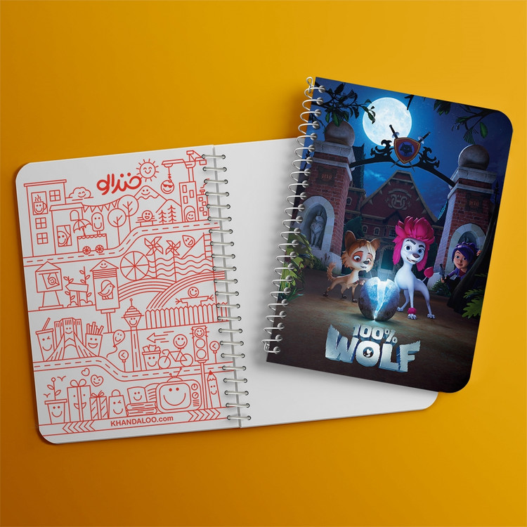 دفتر لیست خرید 50 برگ خندالو طرح صد درصد گرگ Wolf 100% کد 4815