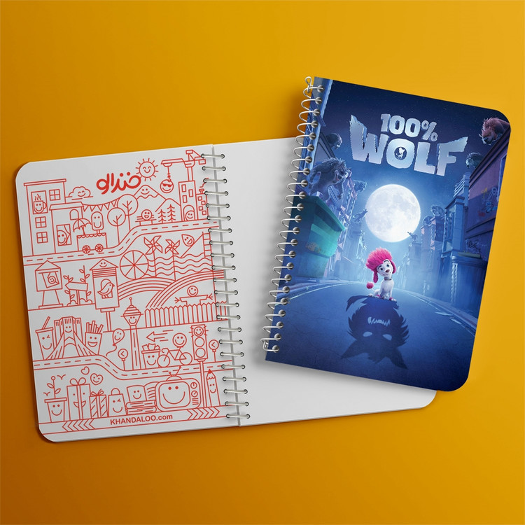 دفتر لیست خرید 50 برگ خندالو طرح صد درصد گرگ Wolf 100% کد 4805