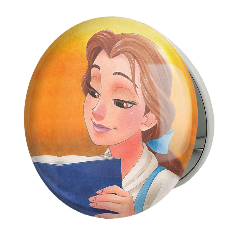 آینه جیبی خندالو طرح انیمیشن دیو  و دلبر Beauty And The Beast مدل تاشو کد 1788