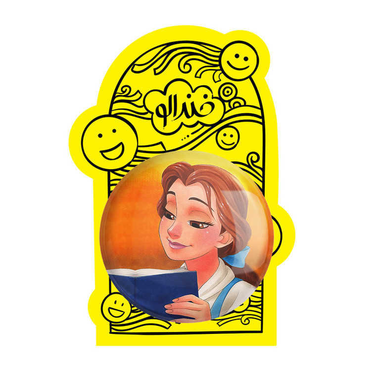 آینه جیبی خندالو طرح انیمیشن دیو و دلبر Beauty And The Beast مدل تاشو کد 1788