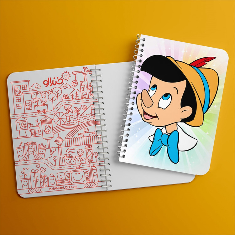 دفتر لیست خرید 50 برگ خندالو طرح پینوکیو Pinocchio کد 4575