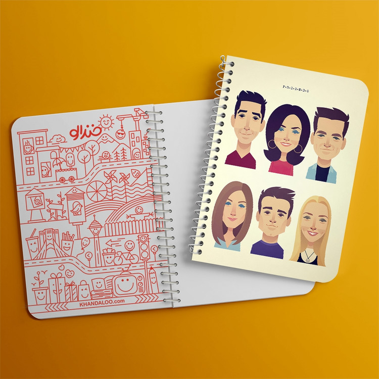 دفتر لیست خرید 50 برگ خندالو طرح سریال فرندز Friends کد 3913