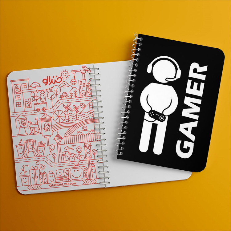 دفتر لیست خرید 50 برگ خندالو طرح گیمر Gamer کد 3892