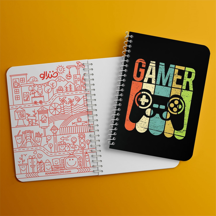 دفتر لیست خرید 50 برگ خندالو طرح گیمر Gamer کد 3886