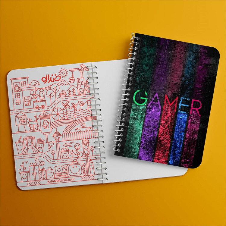 دفتر لیست خرید 50 برگ خندالو طرح گیمر Gamer کد 3881