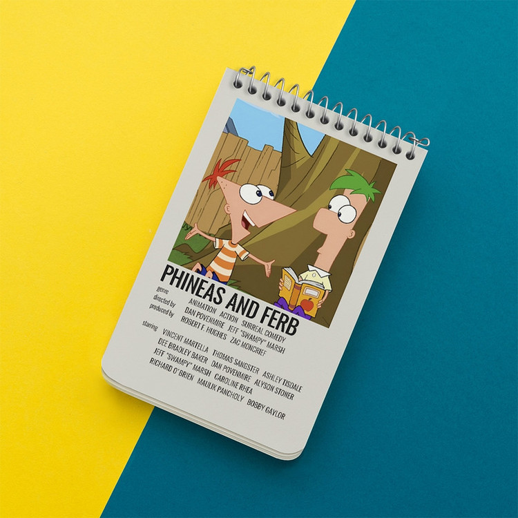 دفتر یادداشت 50 برگ خندالو طرح فینیس و فرب (Phineas and Ferb) کد F13207