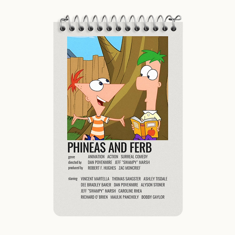دفتر یادداشت 50 برگ خندالو طرح فینیس و فرب (Phineas and Ferb) کد F13207