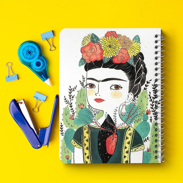دفتر لیست خرید 50 برگ خندالو طرح فریدا کالو Frida Kahlo کد 3716