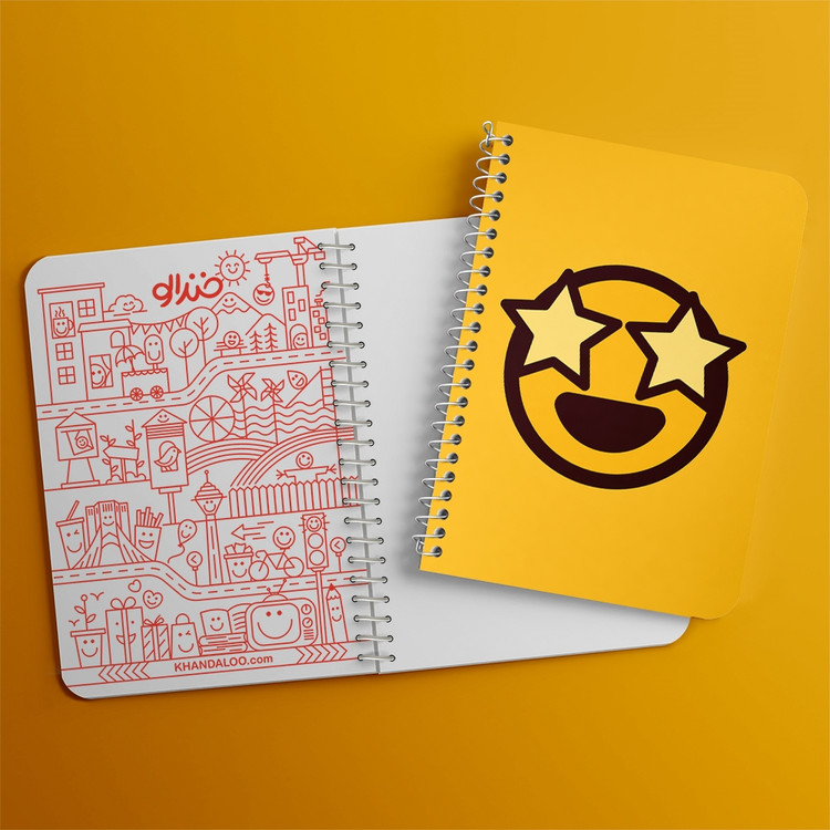 دفتر لیست خرید 50 برگ خندالو طرح ایموجی Emoji کد 3027