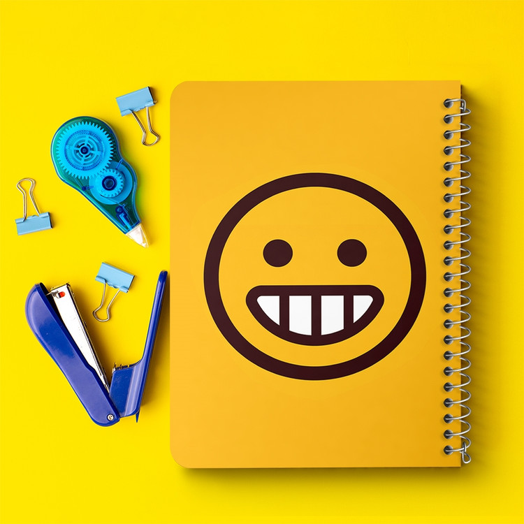 دفتر لیست خرید 50 برگ خندالو طرح ایموجی Emoji کد 3022