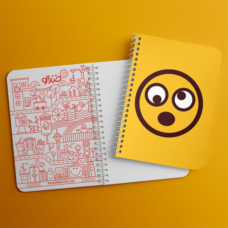 دفتر لیست خرید 50 برگ خندالو طرح ایموجی Emoji کد 3019