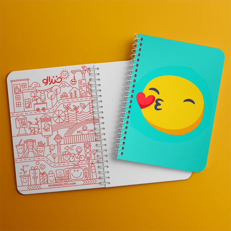 دفتر لیست خرید 50 برگ خندالو طرح ایموجی Emoji کد 3015