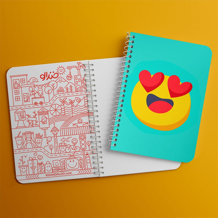 دفتر لیست خرید 50 برگ خندالو طرح ایموجی Emoji کد 3014