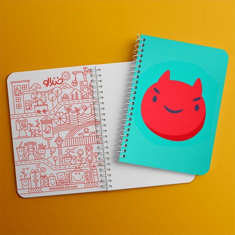 دفتر لیست خرید 50 برگ خندالو طرح ایموجی Emoji کد 3012