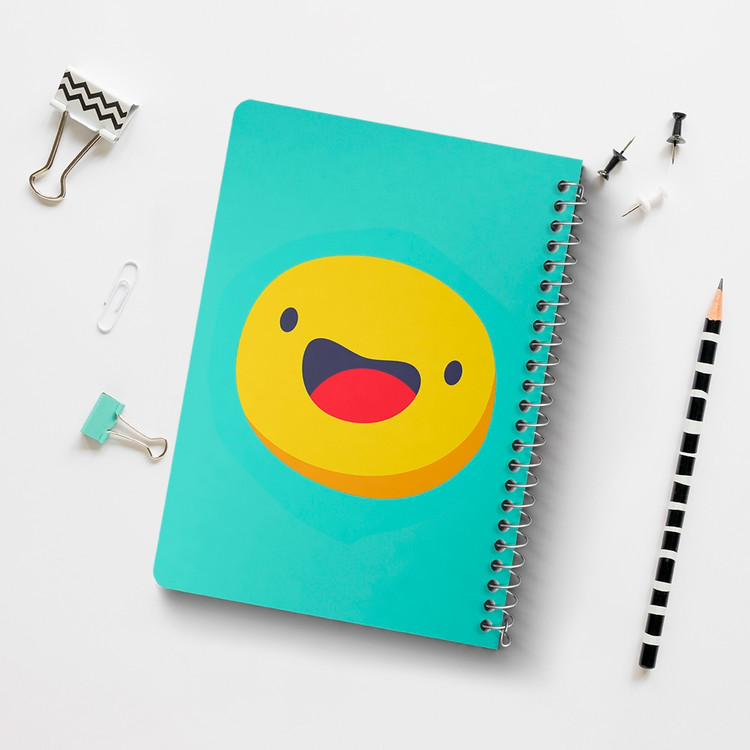 دفتر لیست خرید 50 برگ خندالو طرح ایموجی Emoji کد 3008