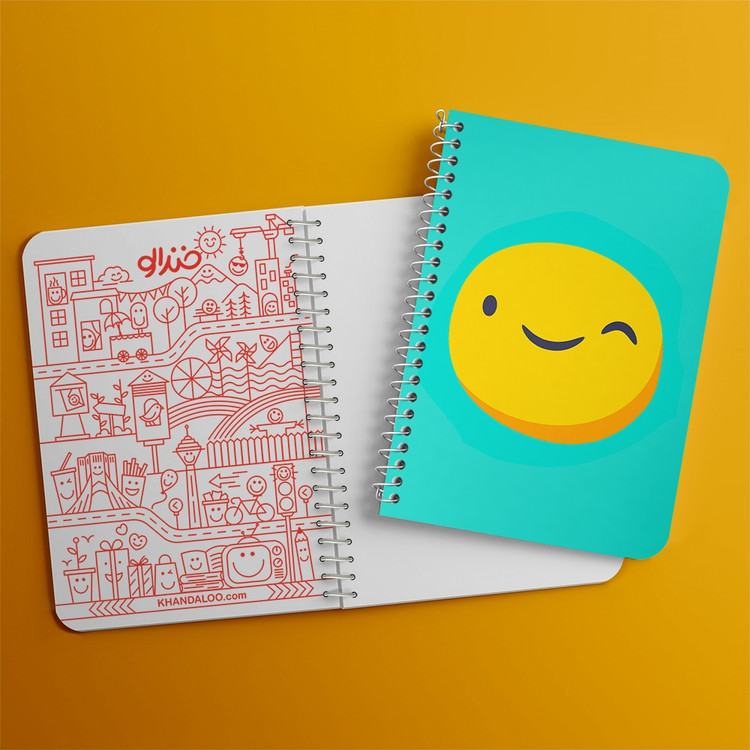 دفتر لیست خرید 50 برگ خندالو طرح ایموجی Emoji کد 3007