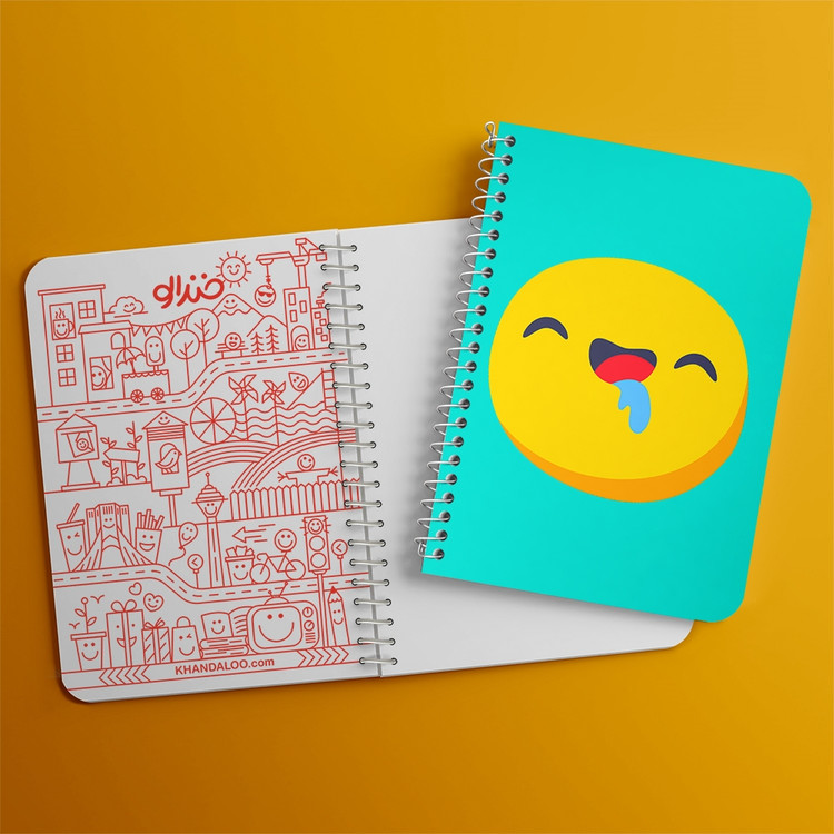دفتر لیست خرید 50 برگ خندالو طرح ایموجی Emoji کد 2999