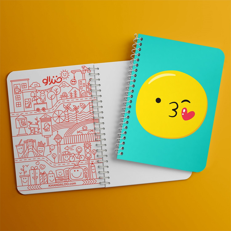 دفتر لیست خرید 50 برگ خندالو طرح ایموجی Emoji کد 2994
