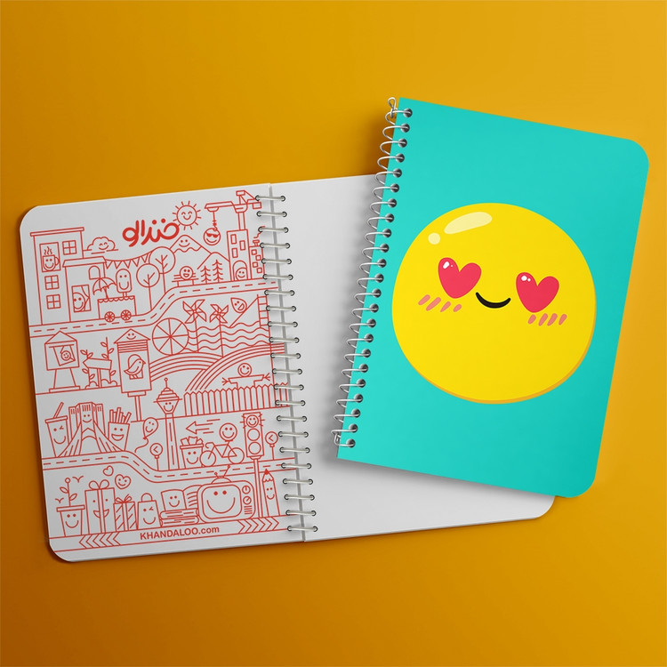 دفتر لیست خرید 50 برگ خندالو طرح ایموجی Emoji کد 2993