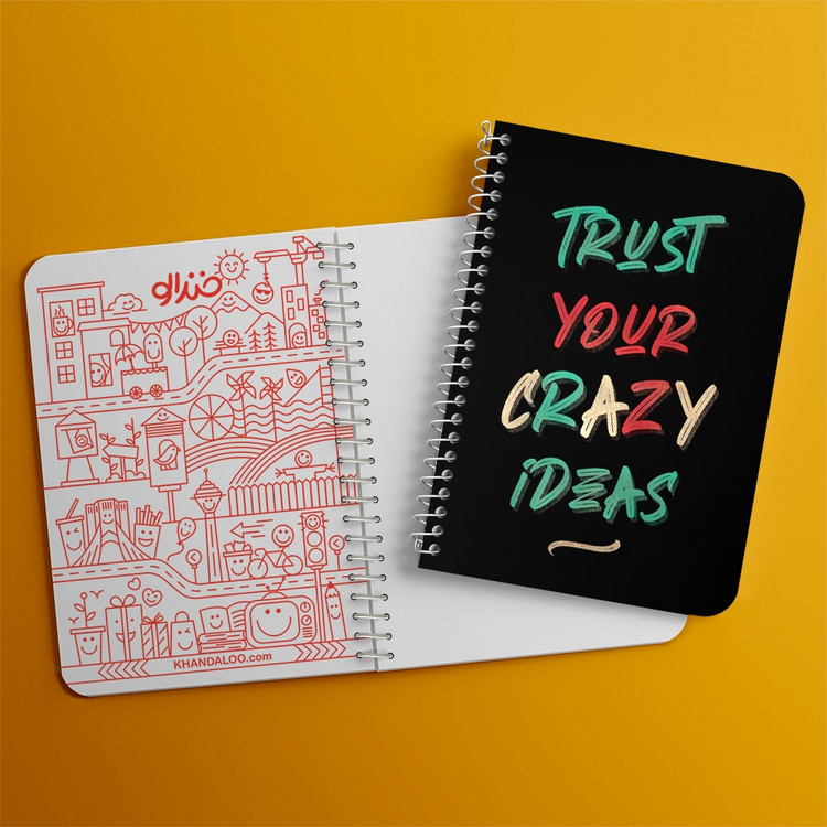 دفتر لیست خرید 50 برگ خندالو طرح Trust Crazy Ideas کد 2732