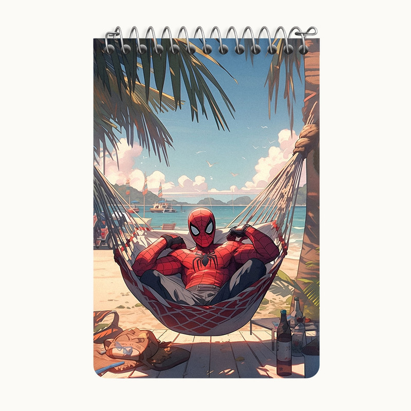 دفتر یادداشت 50 برگ خندالو طرح مرد عنکبوتی (Spider Man) کد F4756