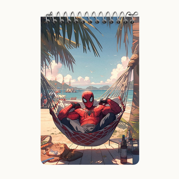 دفتر یادداشت 50 برگ خندالو طرح مرد عنکبوتی (Spider Man) کد F4756