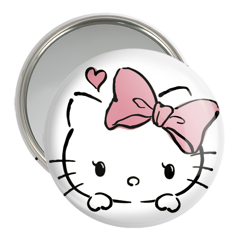 آینه جیبی خندالو مدل هلو کیتی Hello Kitty  کد 2487
