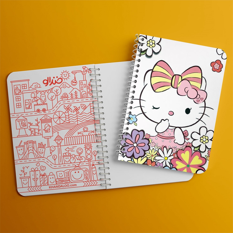 دفتر لیست خرید 50 برگ خندالو طرح هلو کیتی Hello Kitty کد 2479