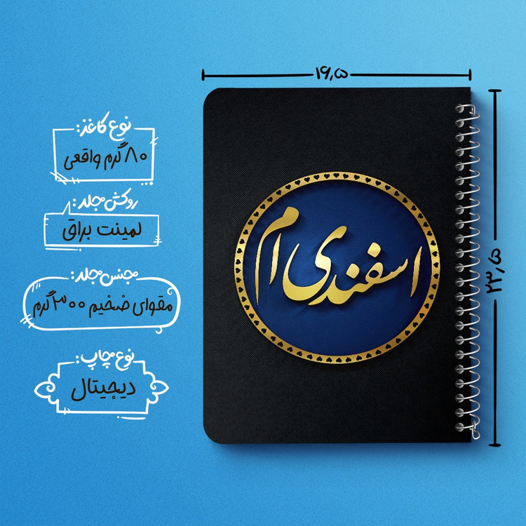 دفتر لیست خرید 50 برگ خندالو طرح ماه تولد اسفند کد 2296