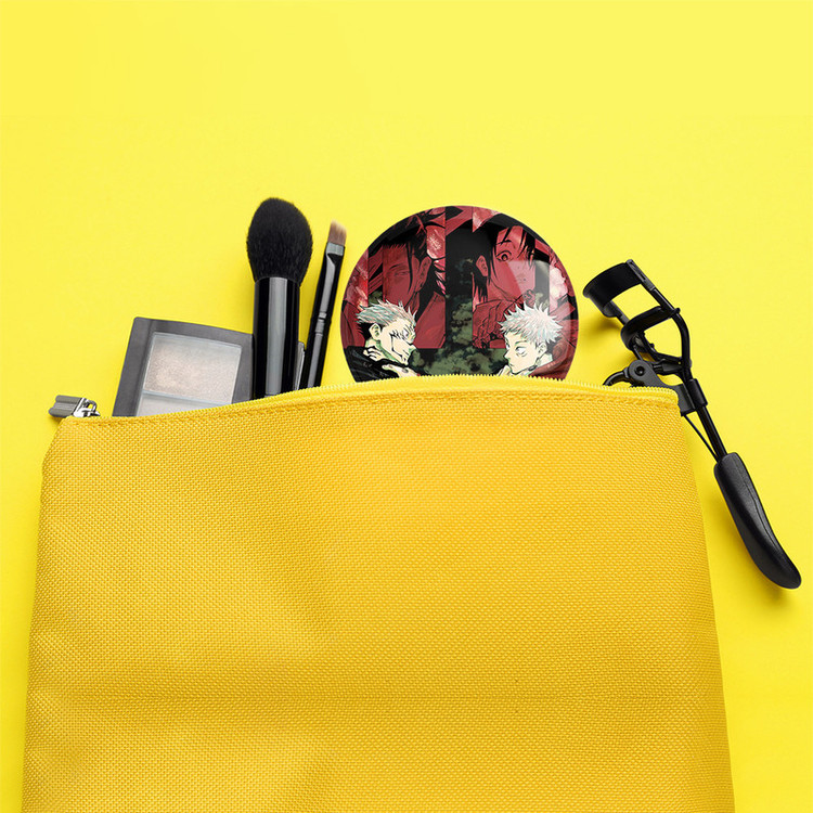 آینه جیبی خندالو طرح یوجی و سوکونا انیمه جوجوتسو کایزن مدل تاشو کد 11080