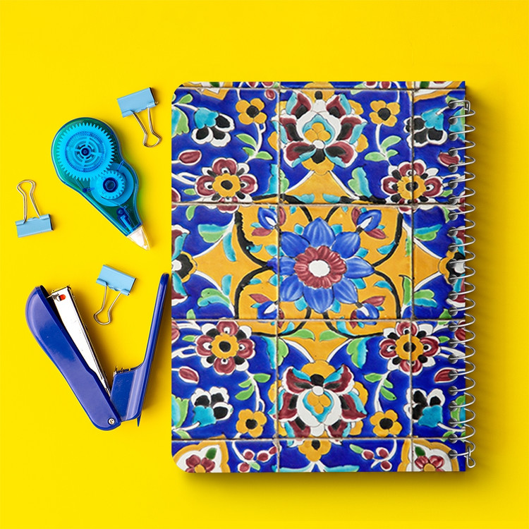 دفتر لیست خرید 50 برگ خندالو طرح کاشی کد 2160