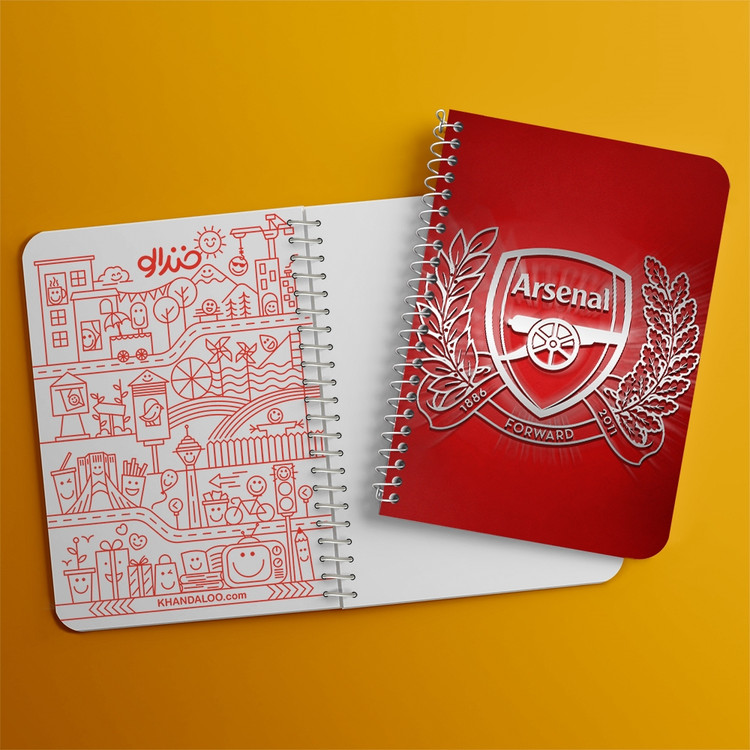دفتر لیست خرید 50 برگ خندالو طرح باشگاه آرسنال Arsenal کد 2138