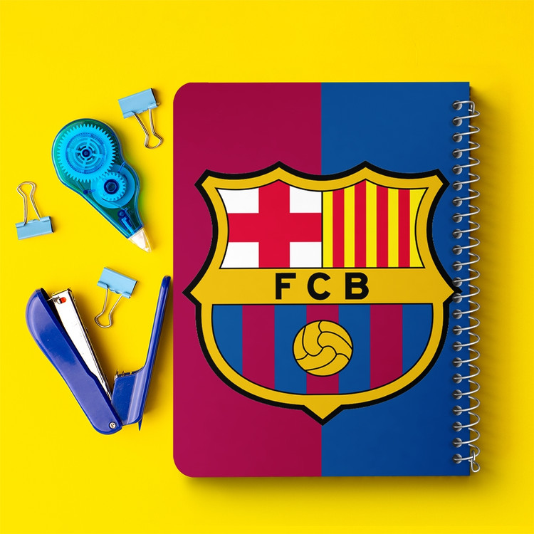 دفتر لیست خرید 50 برگ خندالو طرح باشگاه بارسلونا FC Barcelona کد 2094