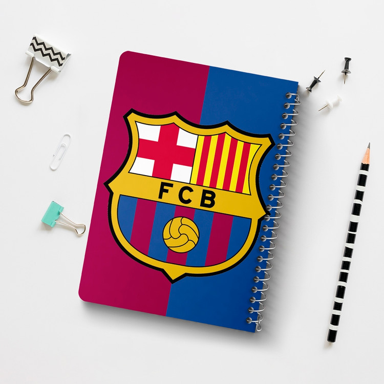 دفتر لیست خرید 50 برگ خندالو طرح باشگاه بارسلونا FC Barcelona کد 2094