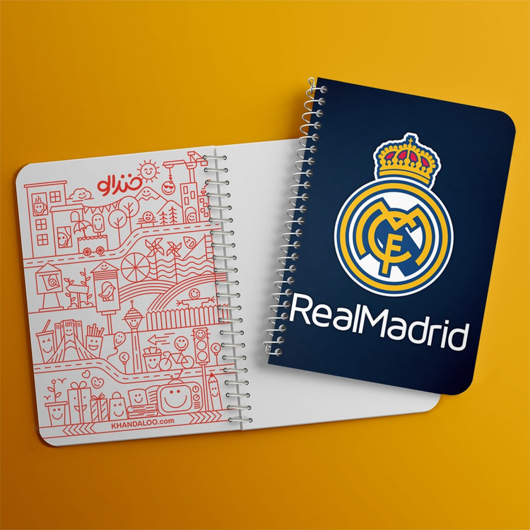 دفتر لیست خرید 50 برگ خندالو طرح باشگاه رئال مادرید Real Madrid کد 2070