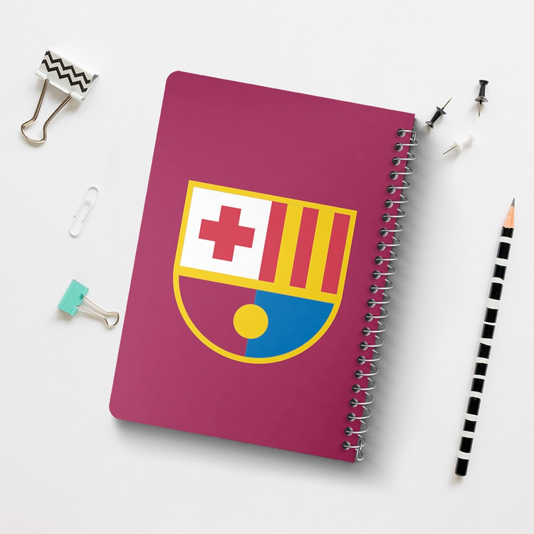 دفتر لیست خرید 50 برگ خندالو طرح باشگاه بارسلونا FC Barcelona کد 2038