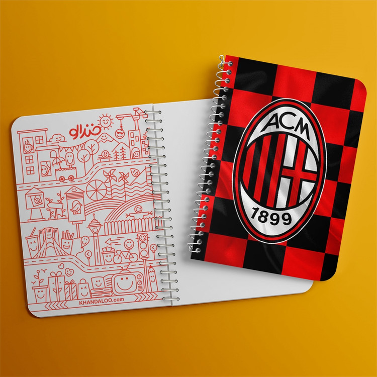 دفتر لیست خرید 50 برگ خندالو طرح باشگاه آث میلان A.C. Milan کد 2029
