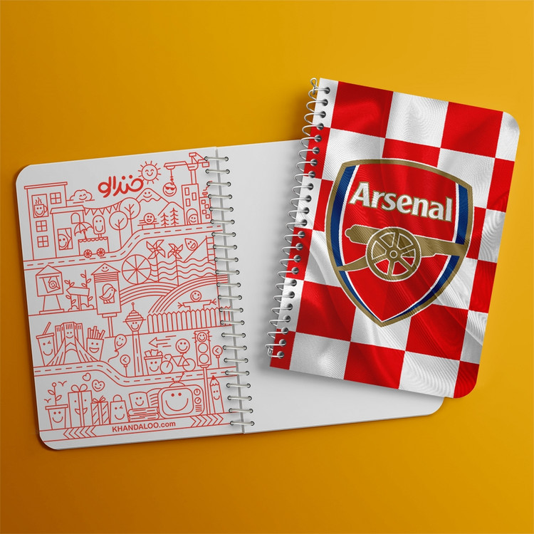 دفتر لیست خرید 50 برگ خندالو طرح باشگاه آرسنال Arsenal کد 2028